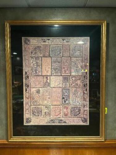 DESCRIPTION: FRAMED WINE POSTER SIZE: 34" X 54" LOCATION: ROOM 3 THIS LOT IS: ONE MONEY QTY: 1