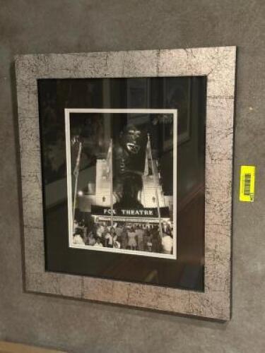 DESCRIPTION: FOX THEATRE FRAMED PRINT SIZE: 18" X 20" LOCATION: ROOM 3 THIS LOT IS: ONE MONEY QTY: 1