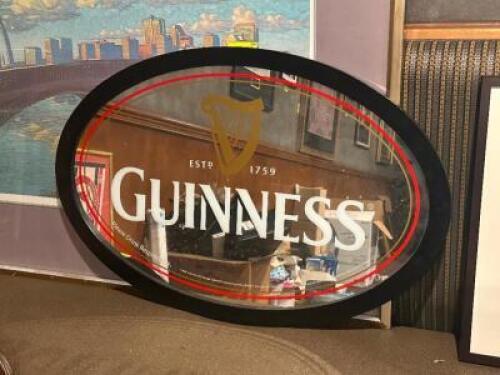 DESCRIPTION: GUINNESS BAR MIRROR SIZE: 36" LOCATION: ROOM 3 THIS LOT IS: ONE MONEY QTY: 1