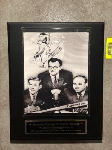 DESCRIPTION: HARRY CARRAY, JACK BUCK, JOE GARAGIOLA PRINT SIZE: 16" X 12" LOCATION: ROOM 3 THIS LOT IS: ONE MONEY QTY: 1