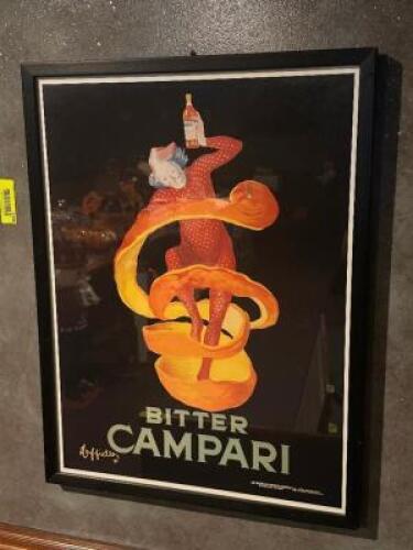 DESCRIPTION: FRAMED WINE POSTER SIZE: 19" X 25" LOCATION: ROOM 3 THIS LOT IS: ONE MONEY QTY: 1