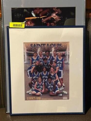 DESCRIPTION: SLU 1997 WOMEN'S BASKETBALL FRAMED PHOTO LOCATION: ROOM 3 THIS LOT IS: ONE MONEY QTY: 1