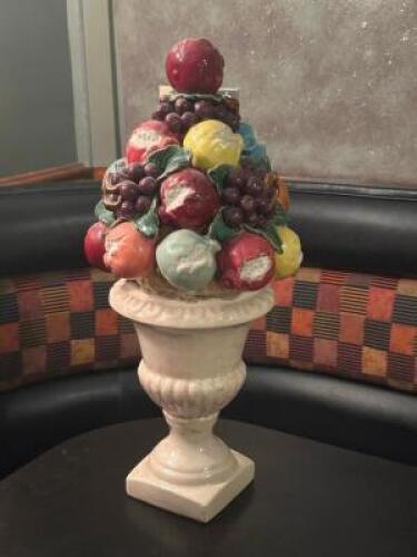 DESCRIPTION: FRUIT BOWL STATUE LOCATION: ROOM 3 THIS LOT IS: ONE MONEY QTY: 1