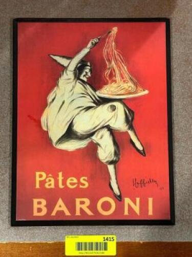 DESCRIPTION: WINE POSTER DECORATION SIZE: 11" X 9" LOCATION: ROOM 3 THIS LOT IS: ONE MONEY QTY: 1