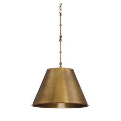 ALDEN 1-LIGHT PENDANT IN WARM BRASS
