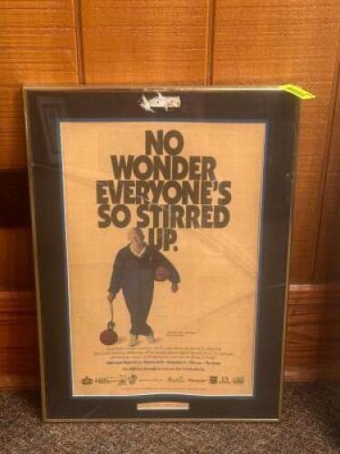 DESCRIPTION: FRAMED PRINT LOCATION: BANQUET ROOM THIS LOT IS: ONE MONEY QTY: 1
