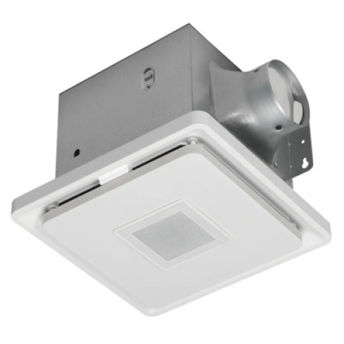 WHITE DECORATIVE LIGHTED BLUETOOTH BATHROOM FAN