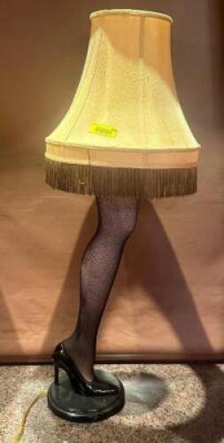 DESCRIPTION: VINTAGE "A CHRISTMAS STORY" LEG LAMP LOCATION: BANQUET ROOM THIS LOT IS: ONE MONEY QTY: 1