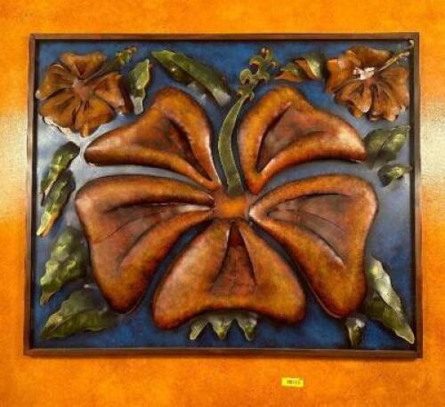 DESCRIPTION: METAL WALL ART SIZE: 40" X 48" LOCATION: BANQUET ROOM THIS LOT IS: ONE MONEY QTY: 1