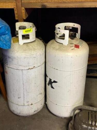DESCRIPTION: (2) - PROPANE TANKS LOCATION: SHED THIS LOT IS: SOLD BY THE PIECE QTY: 2