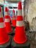 DESCRIPTION (10) PLASTIC CONES WITH RUBBER BASE LOCATION BAY 6 QTY 10 - 2