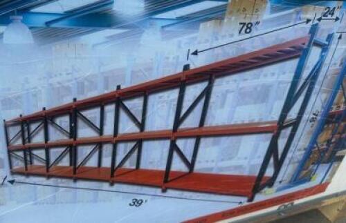 (6) SECTIONS OF 78" X 24" HEAVY DUTY STORAGE RACKING