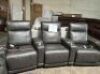 ISSAC LEATHER POWER RECLINING HOME THEATRE SEATING SYSTEM - 2