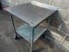 30" X 30" STAINLESS TABLE W/ 1" BACK SPLASH