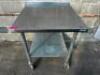 30" X 30" STAINLESS TABLE W/ 1" BACK SPLASH - 2