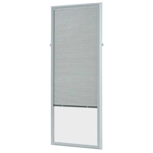 ADD ON BLIND IN CORDLESS WHITE ALUMINUM LIGHT FILTERING FULL-VIEW NARROW MINI BLINDS