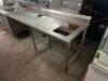 88" X 30" STAINLESS BEVERAGE STATION TABLE W/ WATER DISPENSER. - 2