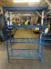 48" X 18" FOUR TIER METAL SHELF - BLUE - 2