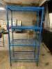 36" X 18" FOUR TIER METAL SHELF - BLUE - 2