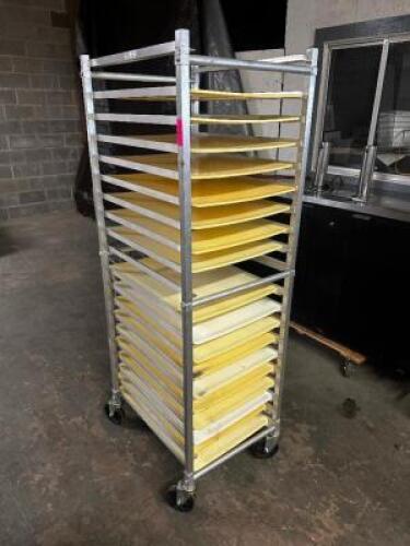TWENTY PAN ROLL ABOUT TRAY RACK.