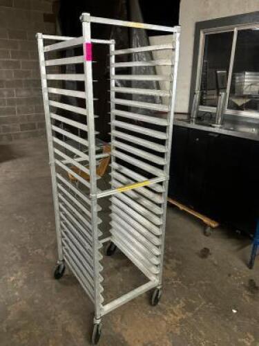 TWENTY PAN ROLL ABOUT TRAY RACK.