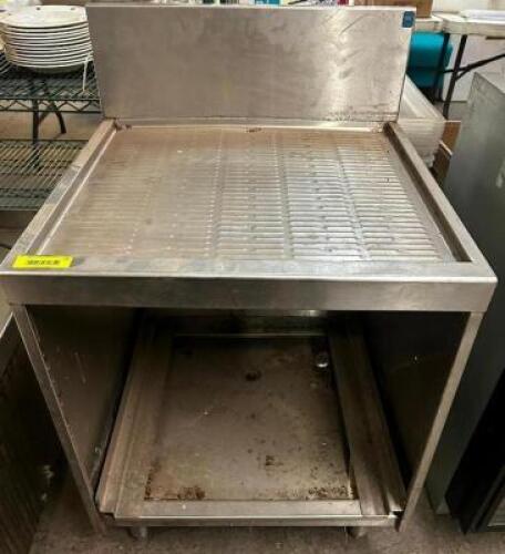 UNDER BAR STAINLESS DRY BOARD W/ BACK SPLASH