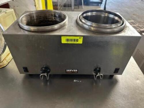 SERVER TWIN FS COUNTER TOP CHOCOLATE WARMER.