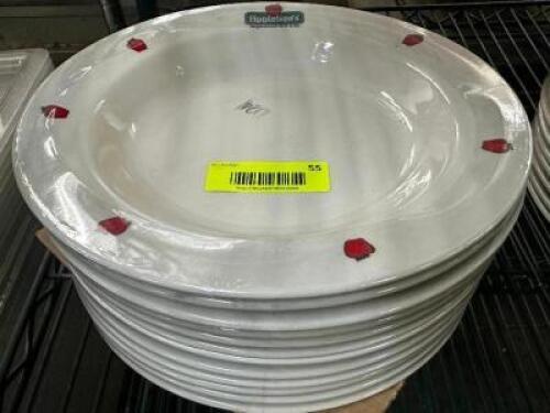 (24) 10.5" CHINA PASTA BOWLS - APPLEBEE'S LOGO