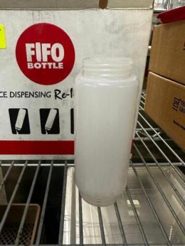 12 PACK OF 12 OZ PLASTIC SQUEEZE BOTTLES ( NEW )