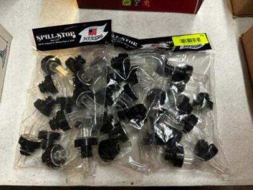 (2) BAGS OF SPILL STOP BOTTLE TOPS ( NEW )