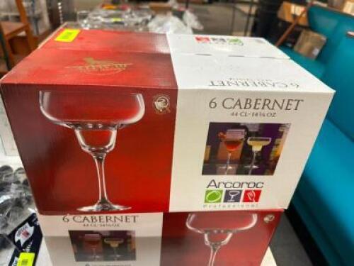 (12) 14 OZ CABERNET GLASSES ( NEW )