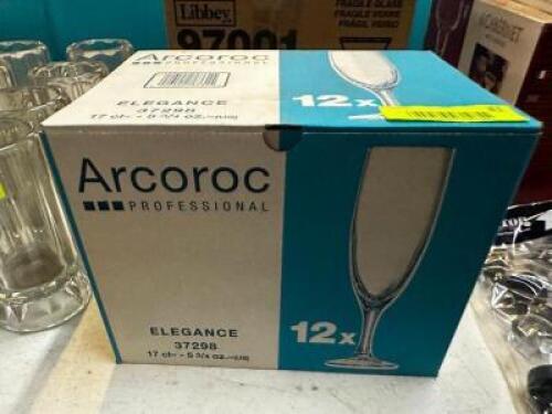 (12) ARCOROC CHAMPAGNE FLUTE ( NEW )