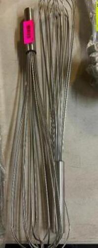 (2) LONG HANDLES STAINLESS WHISKS