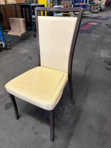 (8) METAL FRAMED BANQUET STACK CHAIRS W/ PADDED SEATS AND BACKS