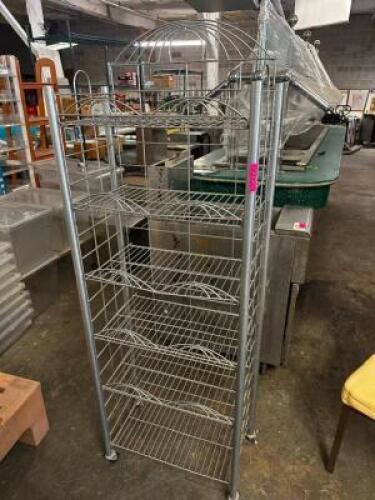 20" ROLL ABOUT WIRE DISPLAY RACK.