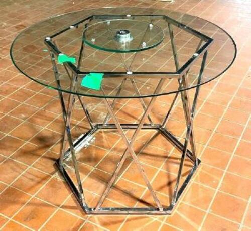 40" GLASS TOP PATIO TABLE