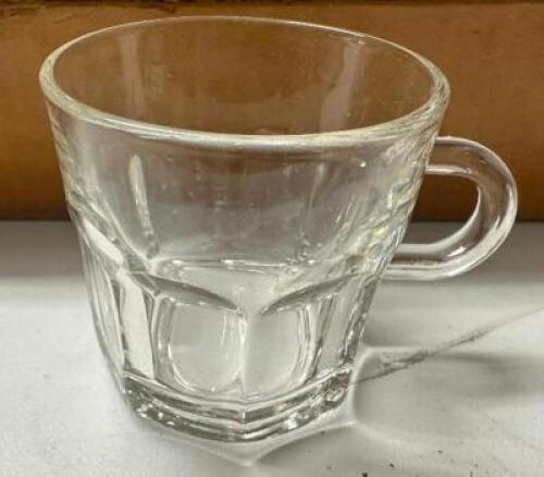 (36) CLEAR GLASS TEA / COFFEE MUGS
