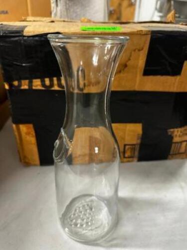 (12) 1 LITER GLASS CARAFES