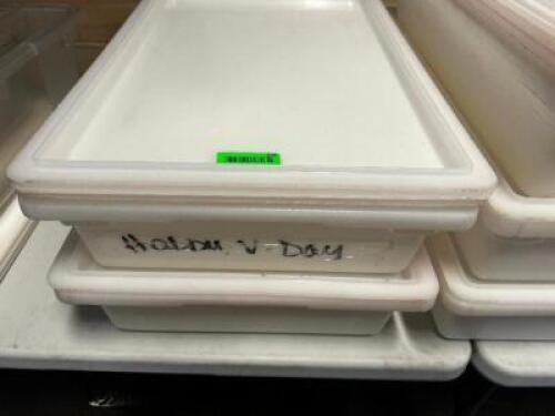 (2) 5 GALLON PLASTIC CONTAINERS W/ LIDS