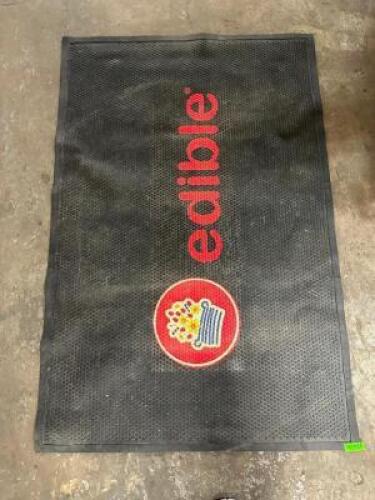 5' X 3' EDIBLE ARRANGEMENTS LOGO'ED BLACK TRAFFIC MAT