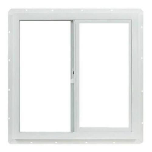 10001 SERIES 23.5-IN X 23.5-IN X 3-IN JAMB LEFT-OPERABLE VINYL NEW CONSTRUCTION WHITE SLIDING WINDOW HALF