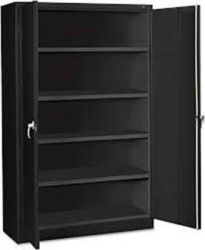 DESCRIPTION: (1) STORAGE CABINET, LOCKING WITH KEYS BRAND/MODEL: TENNSCO INFORMATION: BLACK, STEEL, SWING HANDLE SIZE: 48" X 78" X 18" RETAIL$: $649.0