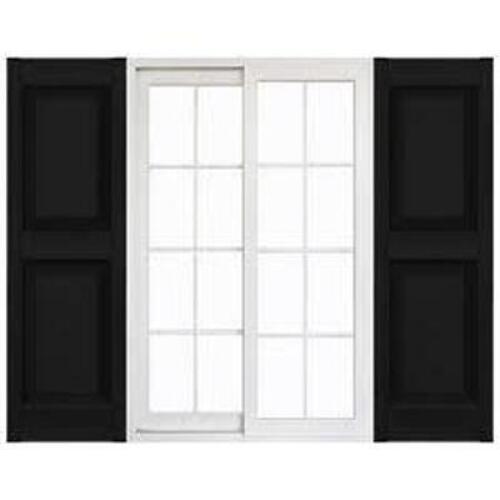 DESCRIPTION: (1) SET OF WINDOW SHUTTERS BRAND/MODEL: EKENA MILLWORK #M00021459002 INFORMATION: BLACK SIZE: 14-3/4" X 59" RETAIL$: $92.60 EA QTY: 1