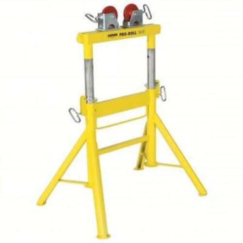 DESCRIPTION: (1) ROLLER HEAD PIPE STAND BRAND/MODEL: SUMNER #19F630 INFORMATION: YELLOW, STRAIGHT ROLLER HEAD, 2500 LB CAPACITY, RIGID LEG, METAL RETA