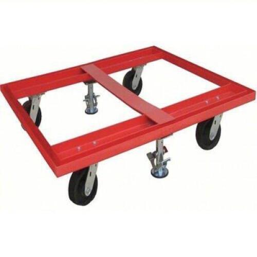 DESCRIPTION: (1) OPEN DECK STEEL PALLET DOLLY BRAND/MODEL: PRODUCT NUMBER #48J088 INFORMATION: RED, STEEL SIZE: 48" X 40" X 9" RETAIL$: $452.29 EA QTY