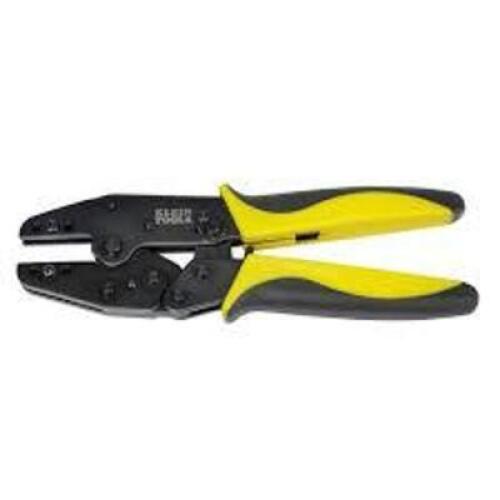 DESCRIPTION: (1) RATCHETING CRIMPER FRAME BRAND/MODEL: KLEIN TOOLS #VDV200-010 INFORMATION: YELLOW HANDLE RETAIL$: $33.99 EA QTY: 1