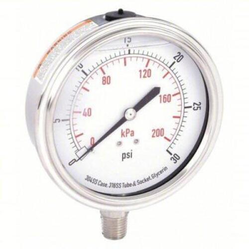 DESCRIPTION: (2) COMMERCIAL PRESSURE GAUGE BRAND/MODEL: PRODUCT NUMBER #4CFJ7 INFORMATION: 0 TO 30 PSI SIZE: 3-1/2" DIAL RETAIL$: $51.73 EA QTY: 2