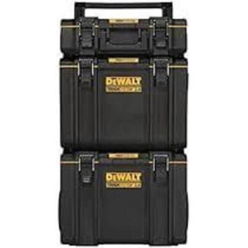 DESCRIPTION: (1) HEAVY DUTY PLASTIC TOOL BOX STORAGE SYSTEM BRAND/MODEL: DEWALT #DWST60436 INFORMATION: BLACK AND YELLOW RETAIL$: $394.55 EA QTY: 1