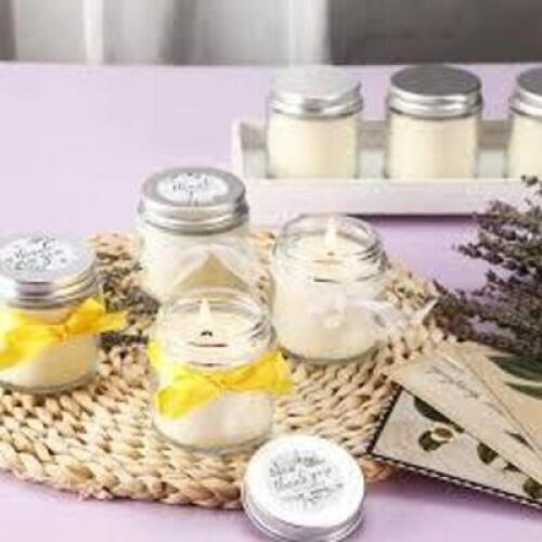 DESCRIPTION: (6) SCENTED MASON JAR CANDLE WITH METAL LID BRAND/MODEL: MOSAIC BATH AND SPA INFORMATION: ASSORTED SCENTS SIZE: 3.66" X 3.85" RETAIL$: $1