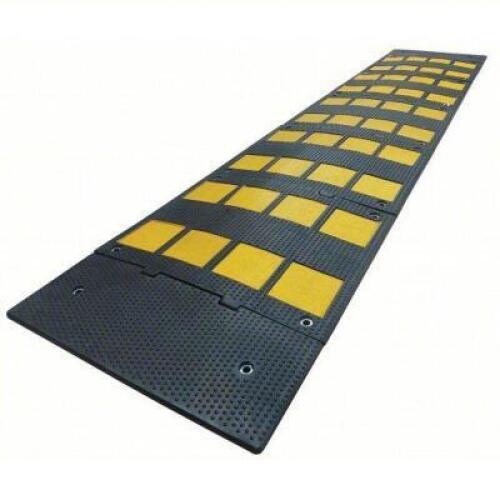DESCRIPTION: (1) SPEED BUMP BRAND/MODEL: PRODUCT NUMBER #29NH25 INFORMATION: BLACK WITH YELLOW, RUBBER SIZE: 9' X 24" X 1-1/8" RETAIL$: $401.38 EA QTY